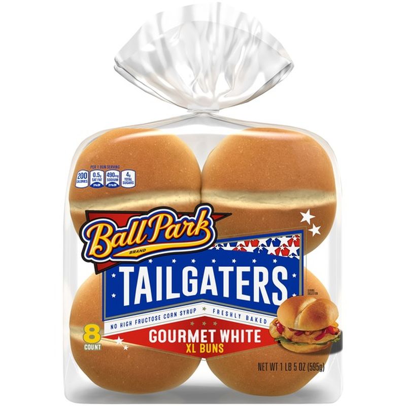 Ball Park Tailgaters Gourmet White XL Sandwich Buns (8 ct) - Instacart