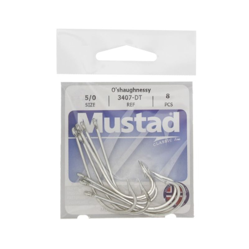 Mustad Size 5/0 O'shaughnessy Hooks