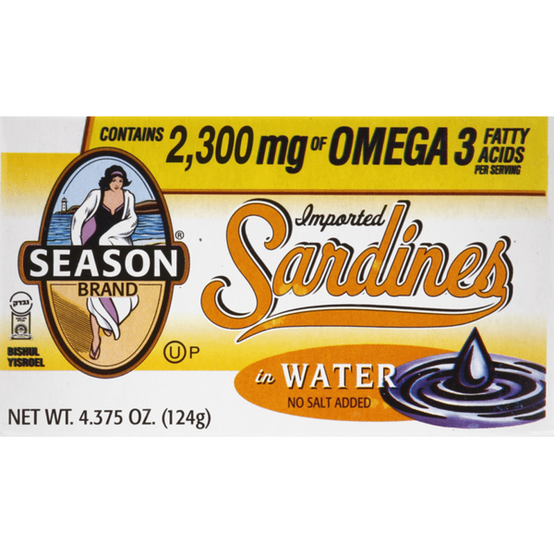 Season Brand Sardines, Imported, in Water (4.375 oz) Delivery or Pickup