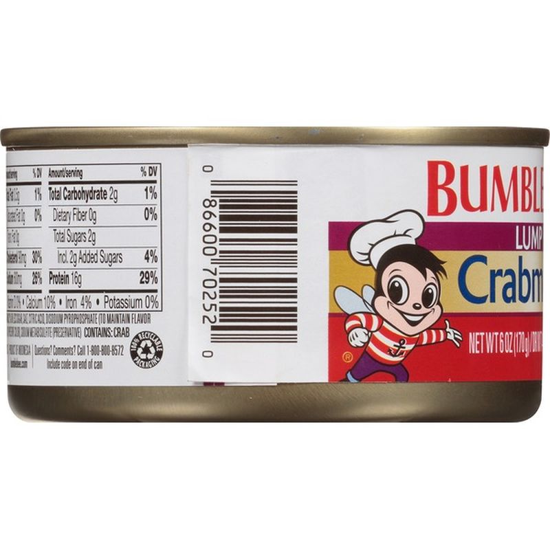 Bumble Bee Crabmeat, Lump (6 oz) from Giant Food Instacart