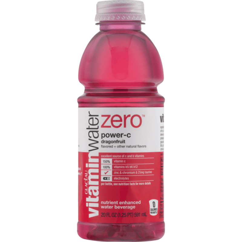 Glaceau Vitaminwater Zero Power-C Dragonfruit Enhanced Water Beverage ...