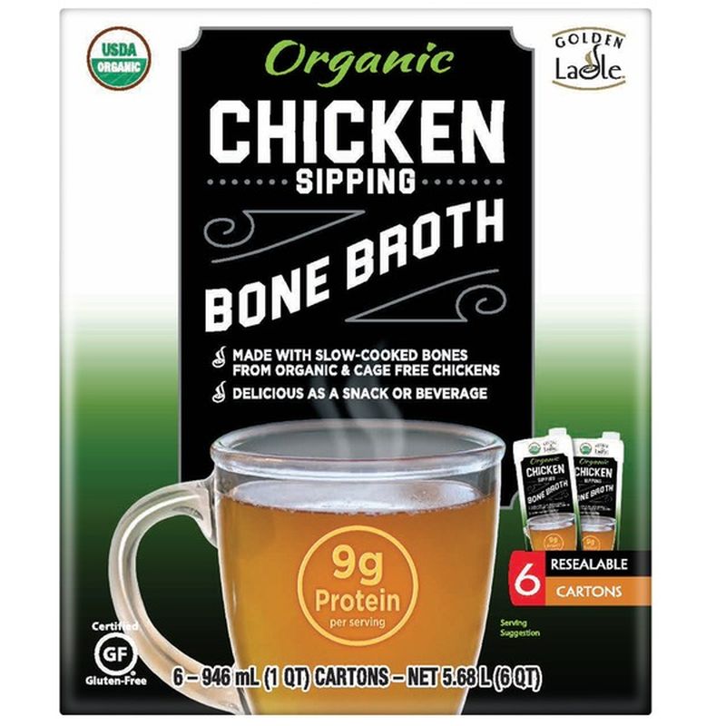 Golden Ladle Chicken Bone Broth (32 oz) from Costco - Instacart