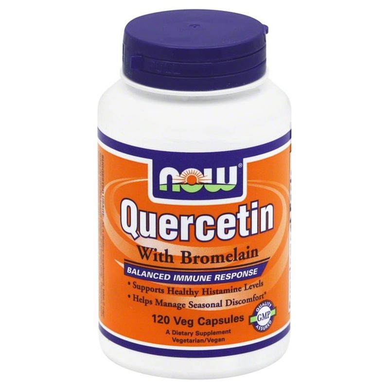 Now Quercetin/Bromelain, Veg Capsules, Bottle (120 ct) Instacart