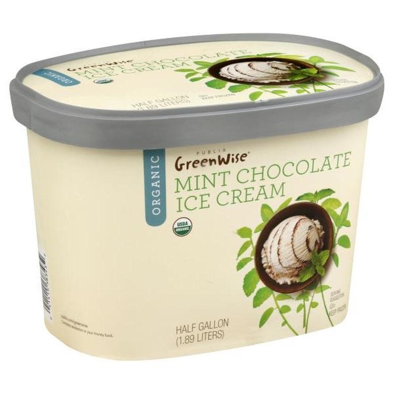 GreenWise Organic Mint Chocolate Ice Cream (0.5 gal) from Publix Instacart
