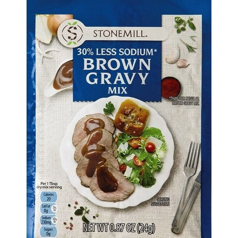 Stonemill Reduced Sodium Brown Gravy Mix (0.87 oz) from ALDI Instacart