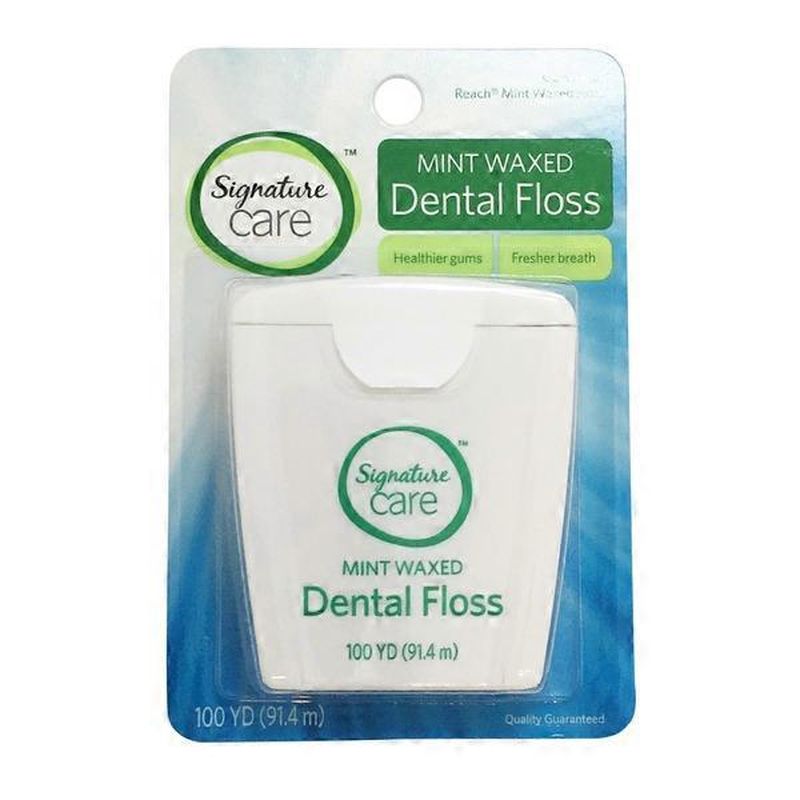 Signature Care Dental Floss, Mint Waxed (1 each) Instacart