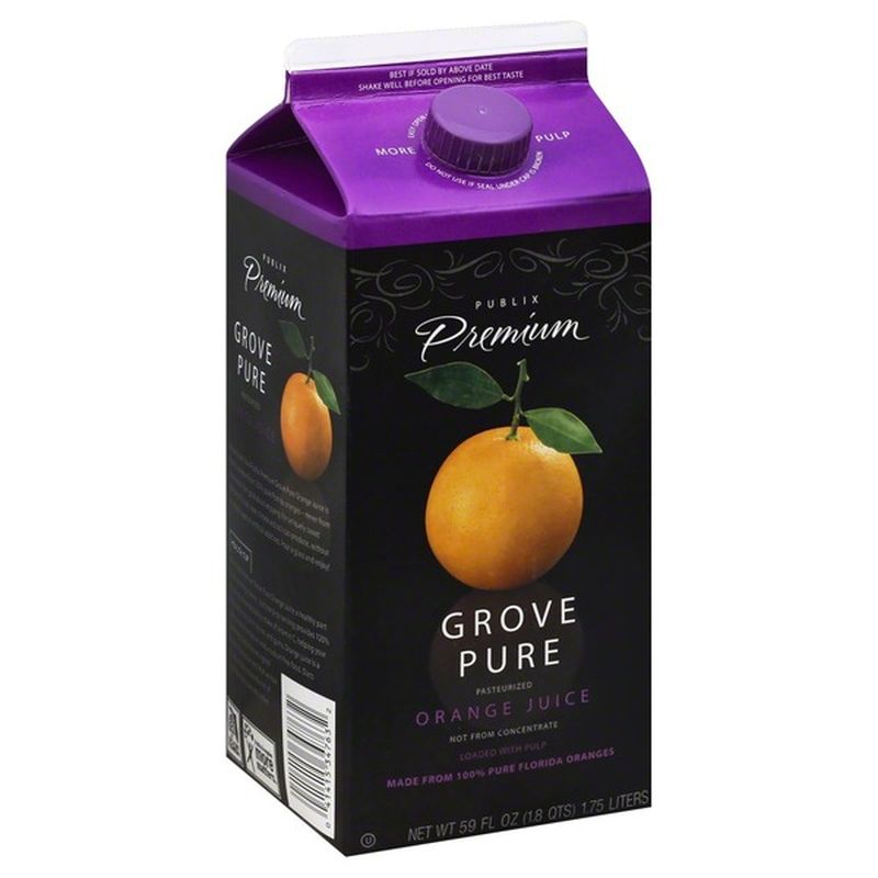 Publix Premium Juice, Orange, Grove Pure, More Pulp (59 oz) Instacart
