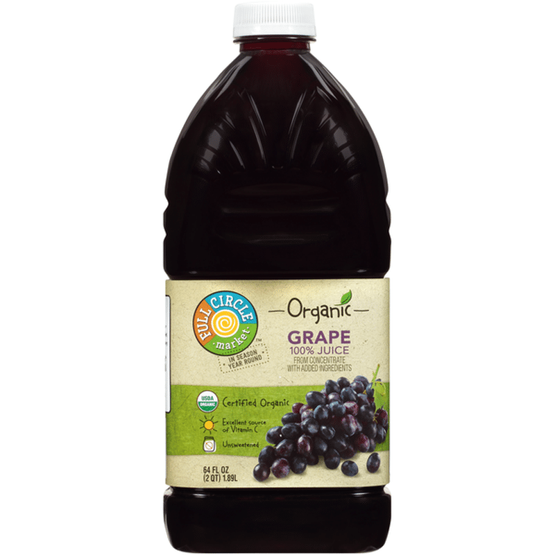 Full Circle 100 Unsweetened Grape Juice From Concentrate (64 fl oz