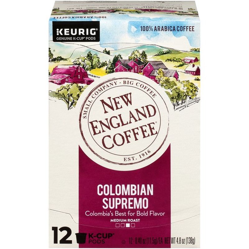 New England Coffee Colombian Supremo Medium Roasted Coffee ...