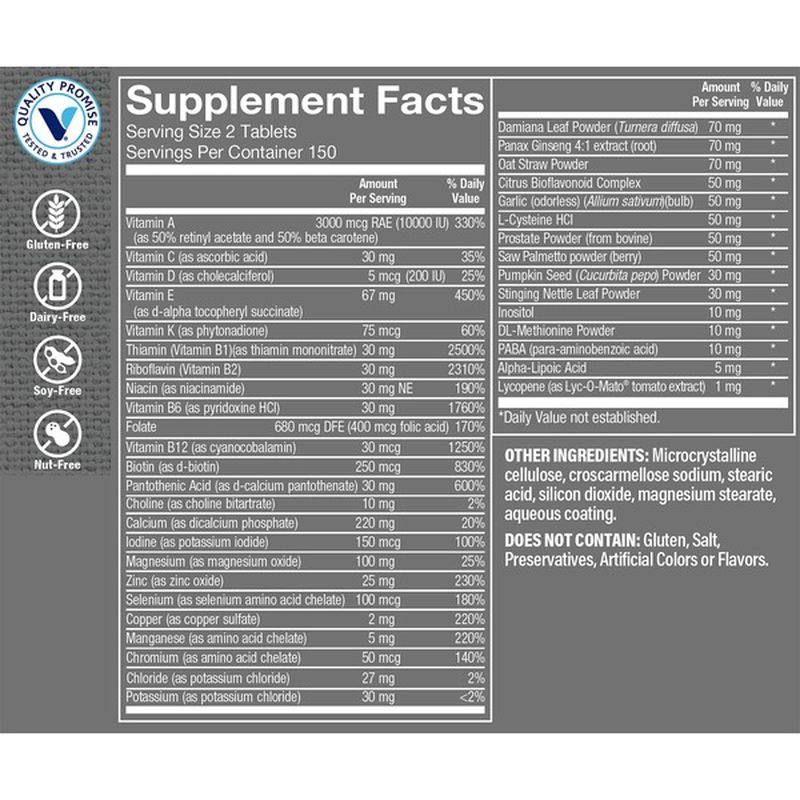 The Vitamin Shoppe Especially For Men Multivitamin (300 TABLETS) (300