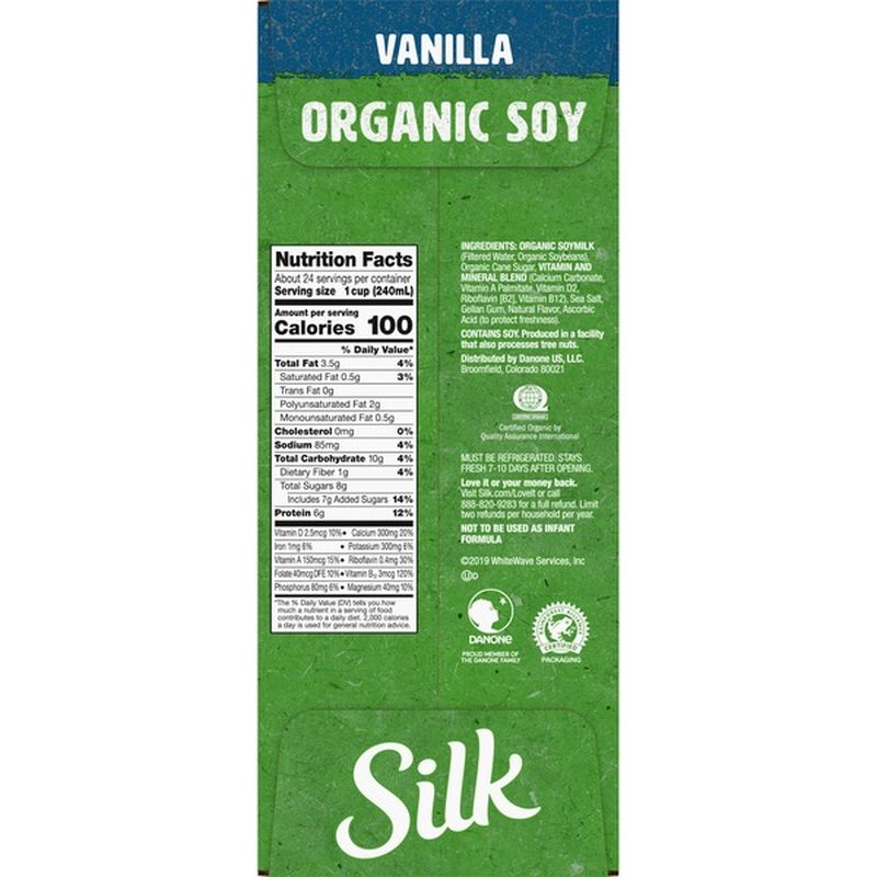 Silk Vanilla Organic Soymilk (64 fl oz) from Costco Instacart