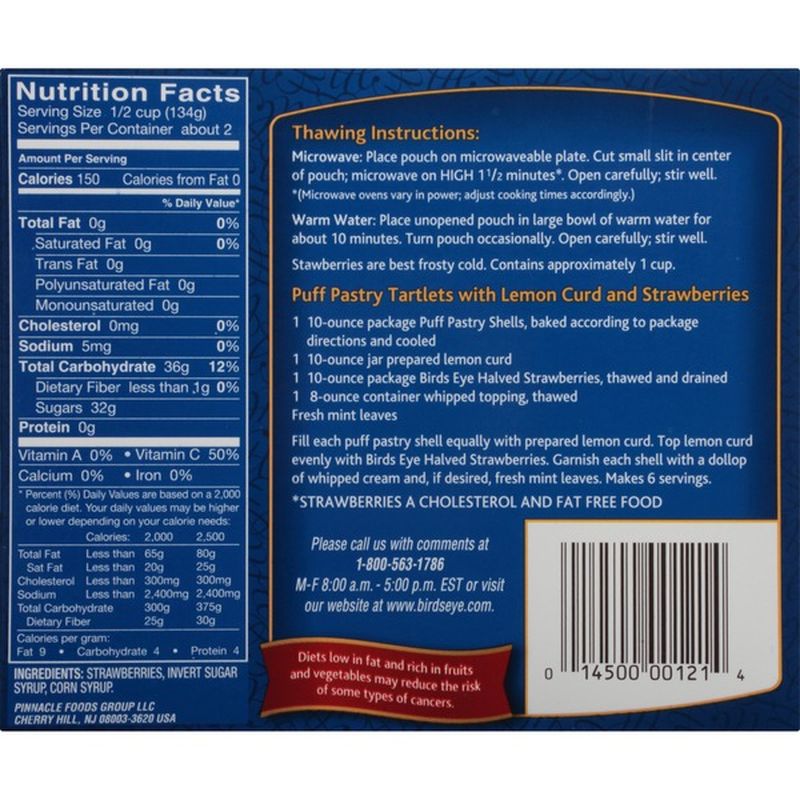 Birds Eye Deluxe Halved In Syrup Birds Eye Deluxe Halved Strawberries