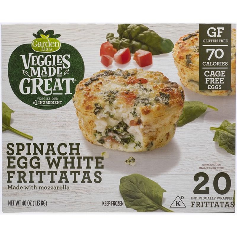 Garden Lites Spinach & Egg Frittatas in Box (20 ct) - Instacart