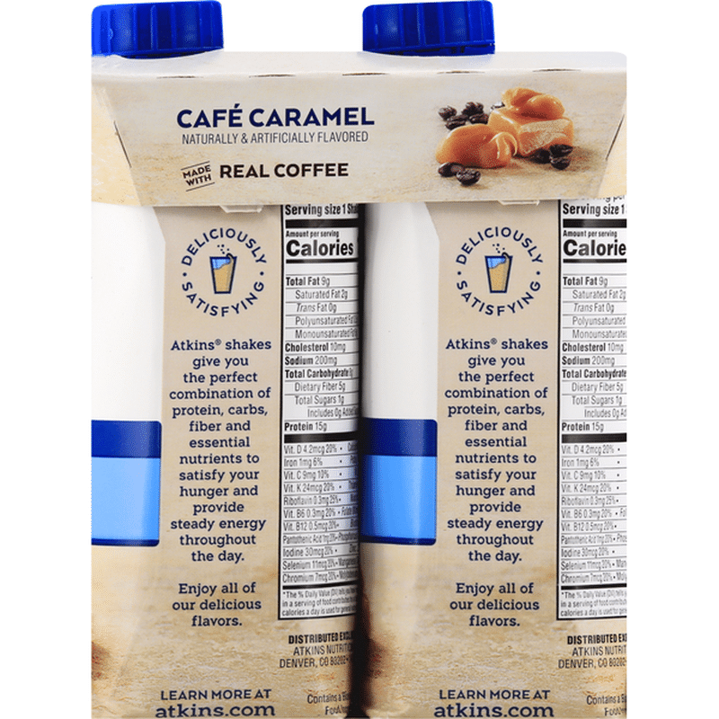 Atkins ProteinRich Shake, Cafe Caramel (44 fl oz) Instacart