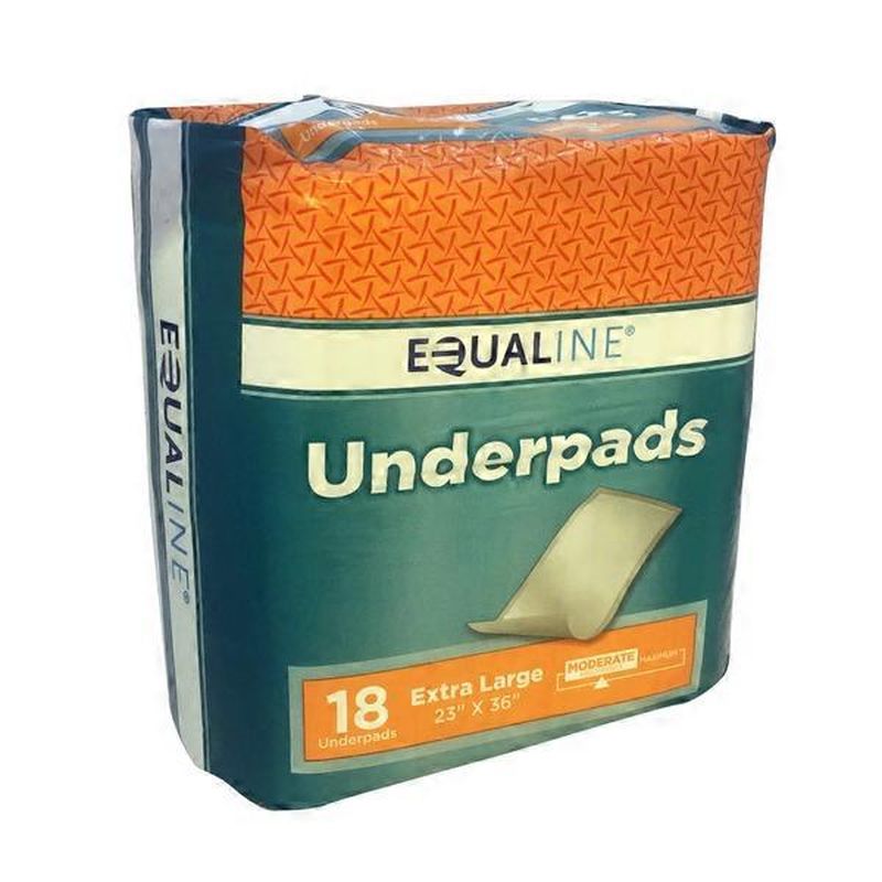 Equaline Extra Large Underpads Moderate Absorbency (18 ct) Instacart