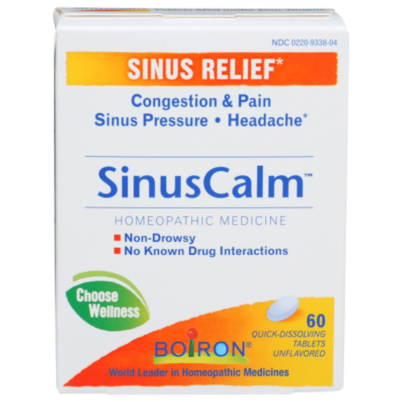 Boiron Sinus Calm, Sinus Relief, Tablets (60 each) - Instacart