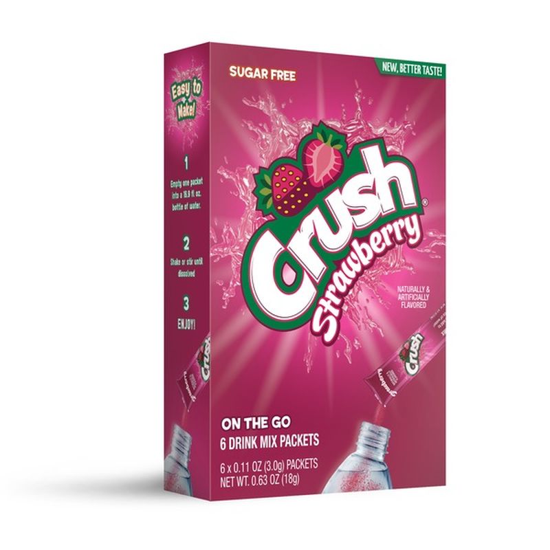 Crush Drink Mix, Sugar Free, Strawberry, On the Go (1 ct) Instacart