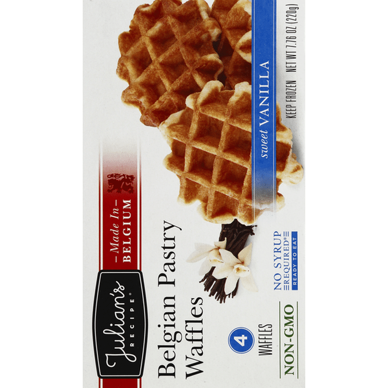 Julian's Recipe Waffles, Belgian Pastry, Sweet Vanilla (4 each) Instacart