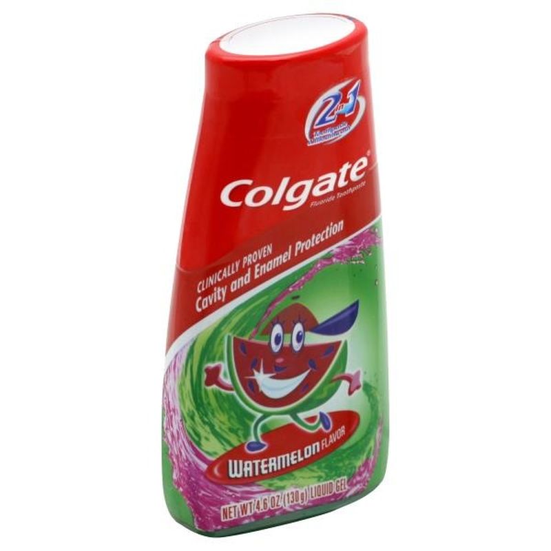 Colgate Toothpaste, Fluoride, Liquid Gel, Watermelon (4.6 oz) from