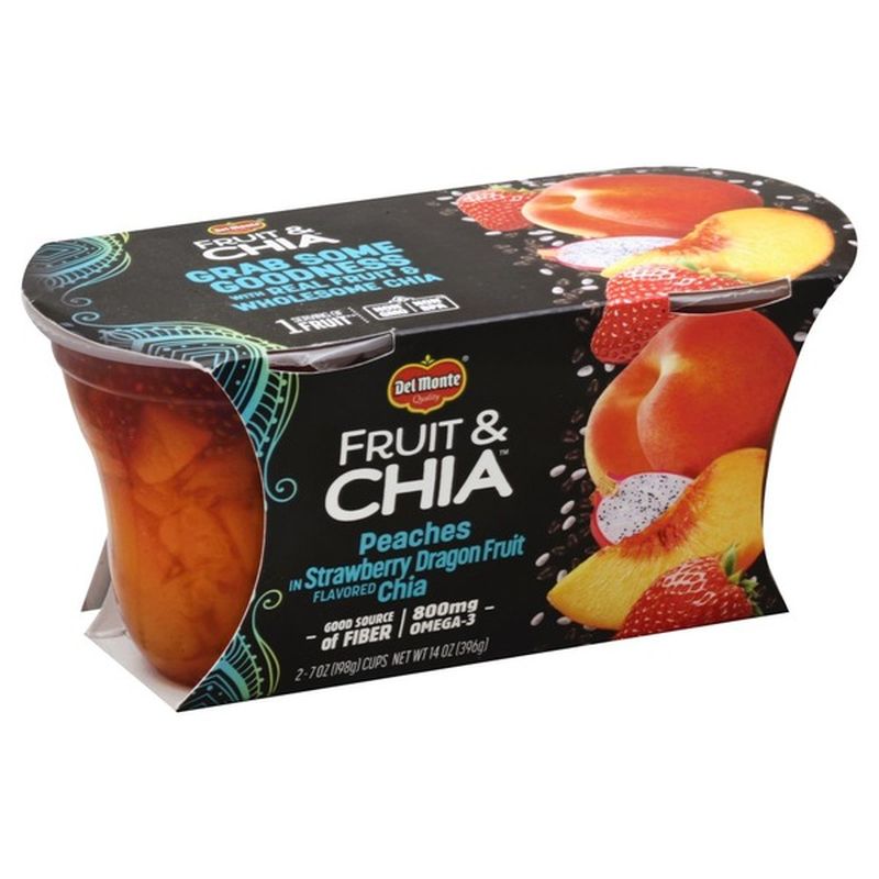Del Monte Fruit & Chia Peaches in Strawbery Dragonfruit Flavored Chia
