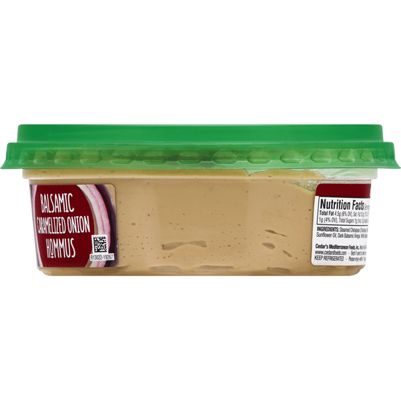 Cedar Hommus, Balsamic Caramelized Onion
