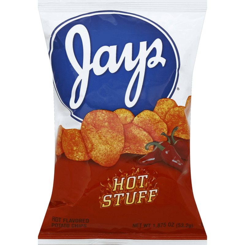Jays Potato Chips, Hot Flavored, Hot Stuff (1.875 oz) - Instacart