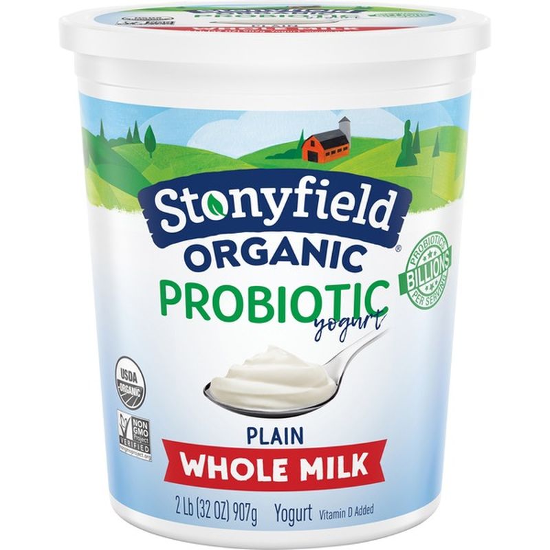 Stonyfield® Organic Plain Whole Milk Probiotic Yogurt (32 oz) from ACME
