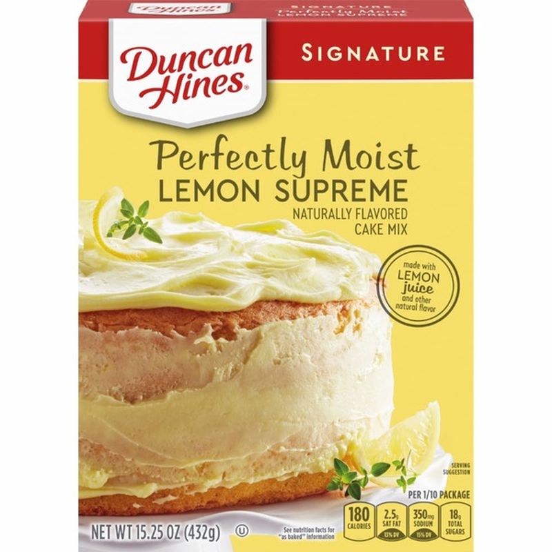 Duncan Hines Cake Mix, Lemon Supreme, Perfectly Moist (15.25 oz) from Kroger - Instacart