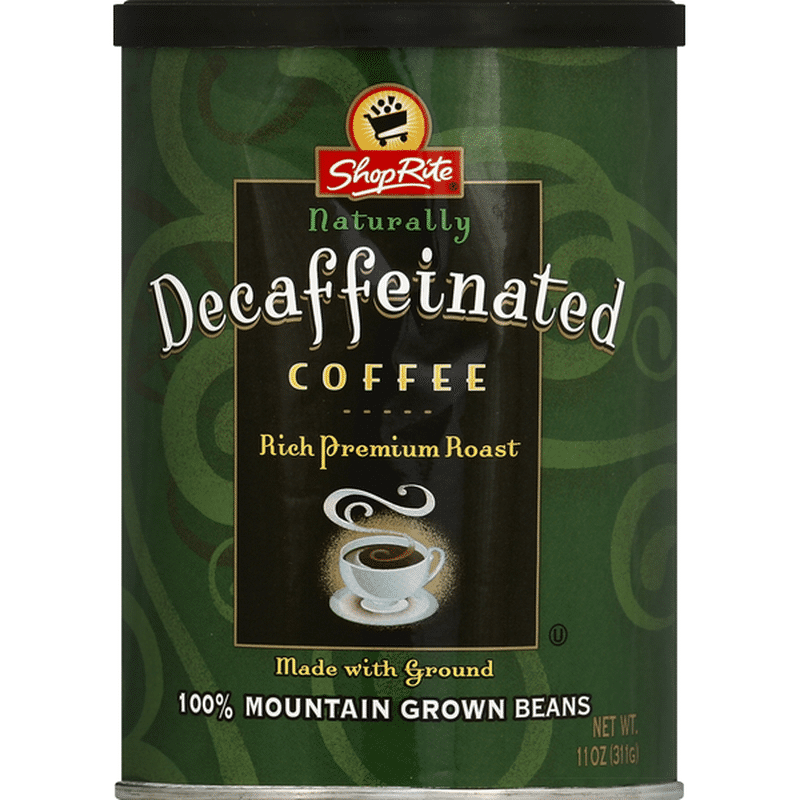 ShopRite Coffee, Ground, Rich Premium Roast, Naturally Decaffeinated (11 oz) Instacart