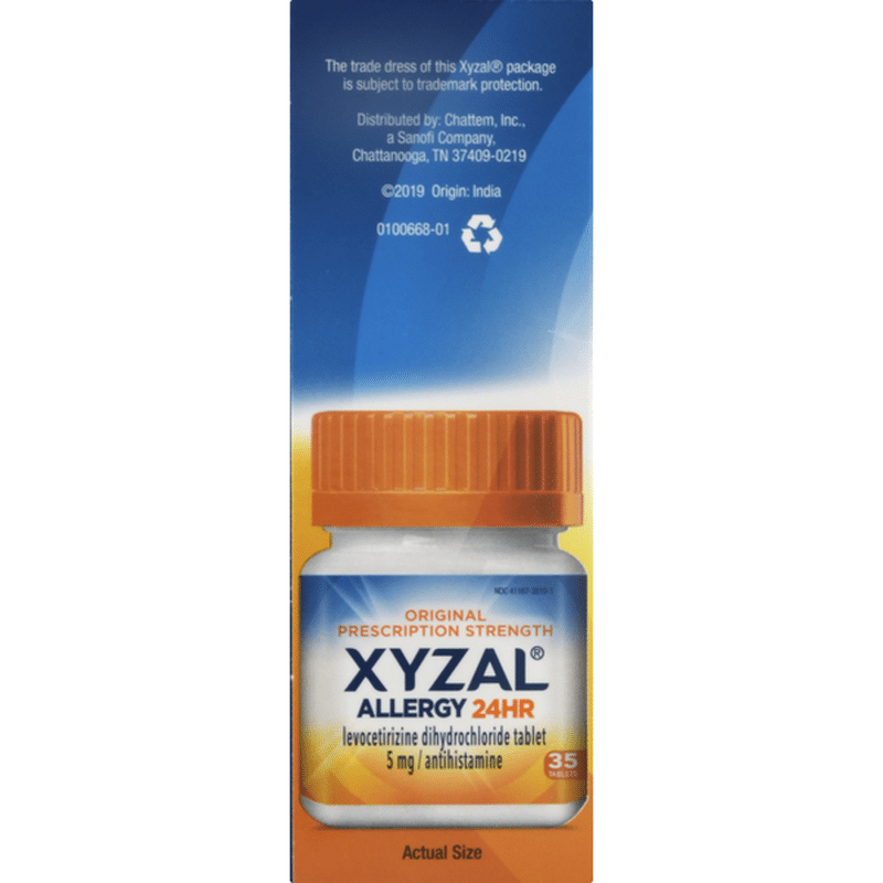 Xyzal Allergy Relief, 24 Hr, Original Prescription Strength (35 ct