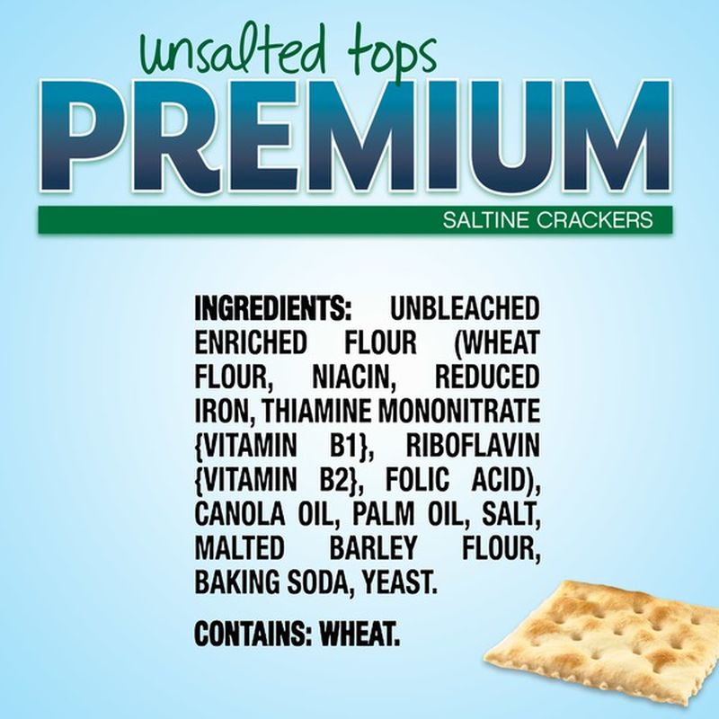Premium Saltine Crackers, Unsalted Tops (16 oz) Instacart