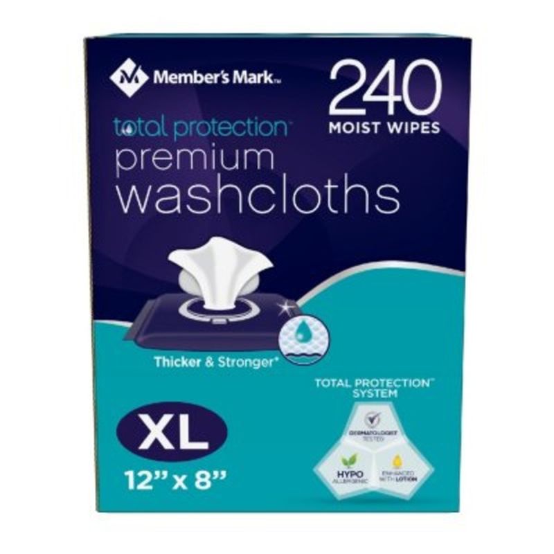 Member's Mark Total Protection Adult Premium Washcloths (each) from Sam
