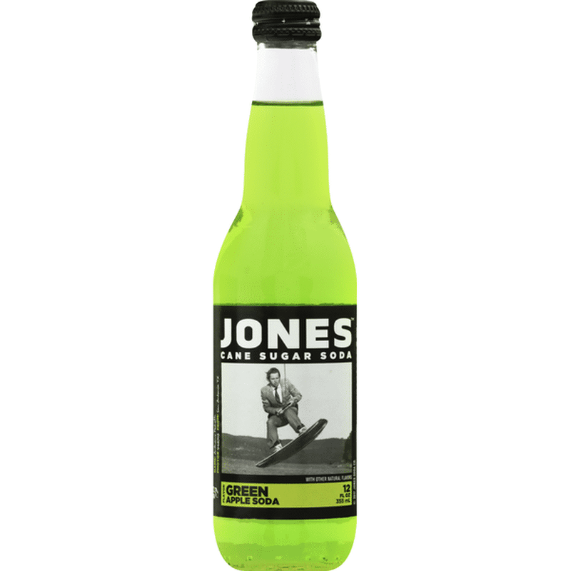 Jones Soda, Cane Sugar, Green Apple Flavor (12 oz) Instacart