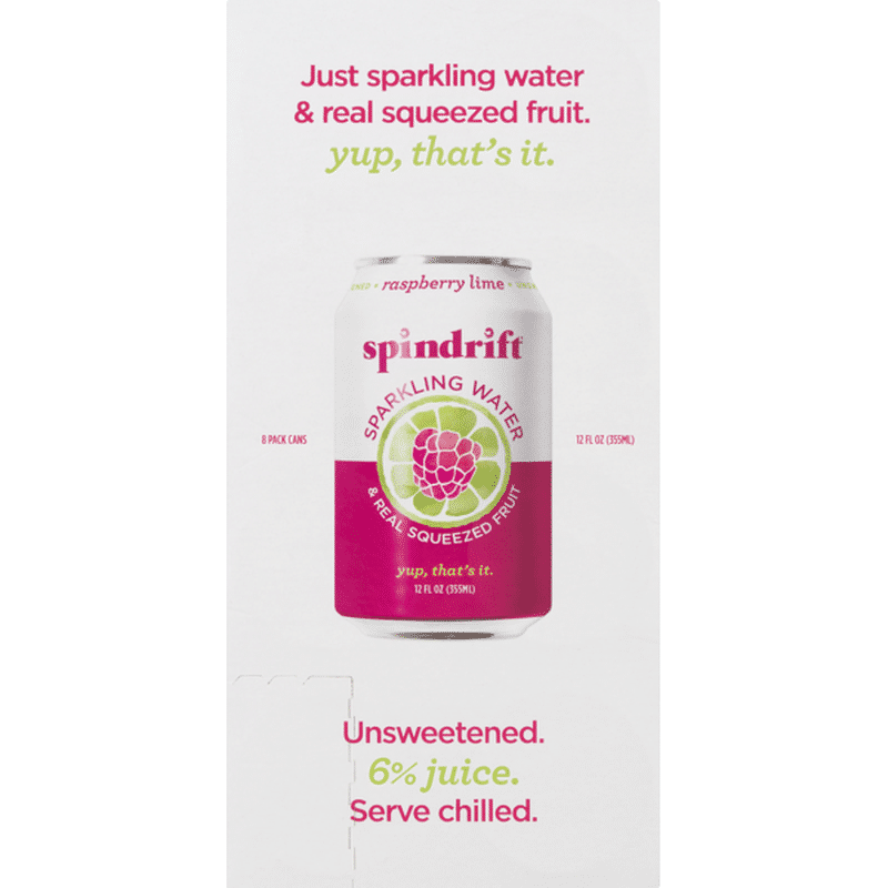 Spindrift Sparkling Water Raspberry Lime (12 fl oz) from Rainbow