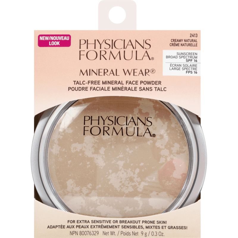 Physicians Formula Face Powder, TalcFree Mineral, Creamy Natural 2413, SPF 16 (9 g) Instacart