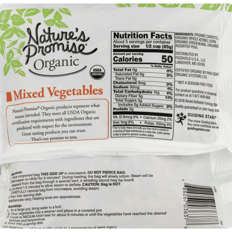 Nature's Promise Organic Mixed Vegetables (16 oz) from Giant Food