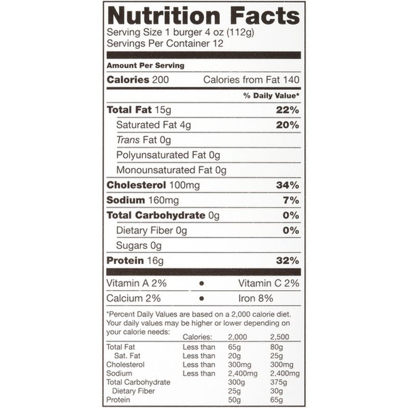 Kirkwood All Natural Turkey Burgers (12 ct) Instacart