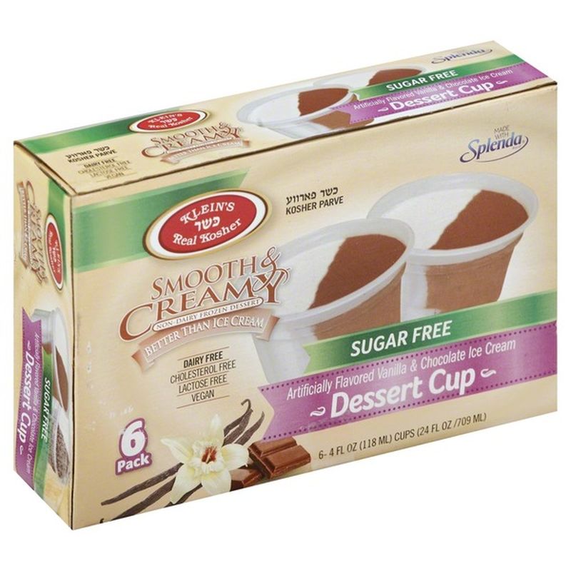 Klein S Frozen Dessert Non Dairy Sugar Free Vanilla Chocolate Dessert Cup 6 Pack 6 Instacart