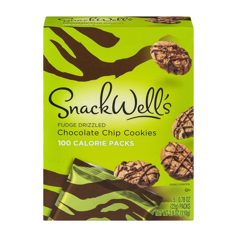SnackWell's Fudge Drizzled Chocolate Chip Cookies 100 Calorie Packs 5 PK (0.78 oz) Instacart