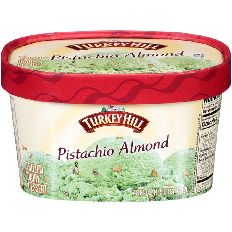 Turkey Hill Ice Cream, Premium, Original Recipe, Pistachio Almond (48