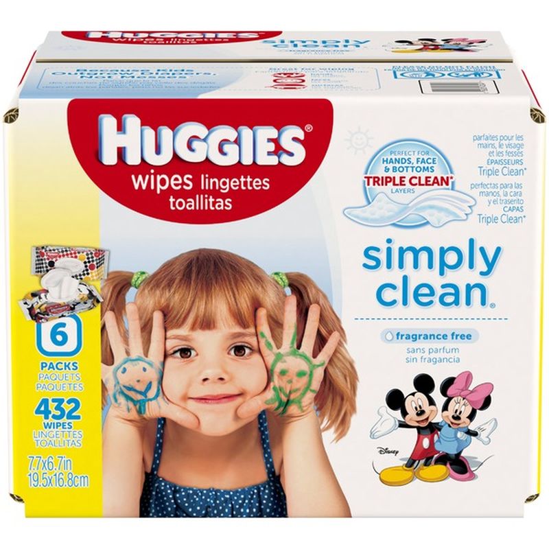 Huggies Simply Clean Fragrancefree Baby Wipes (432 ct