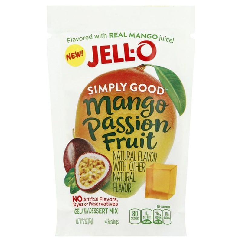 JellO Mango Passion Fruit Gelatin Dessert Mix (3 oz) Instacart