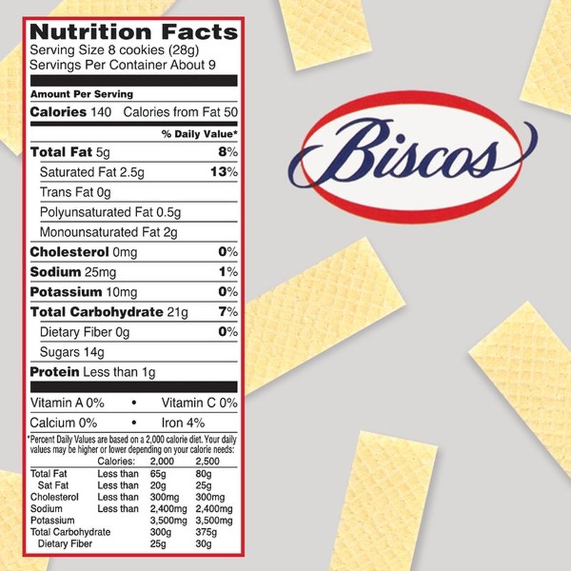 Biscos Sugar Wafers Cookies With Creme Filling (8.5 oz) Instacart