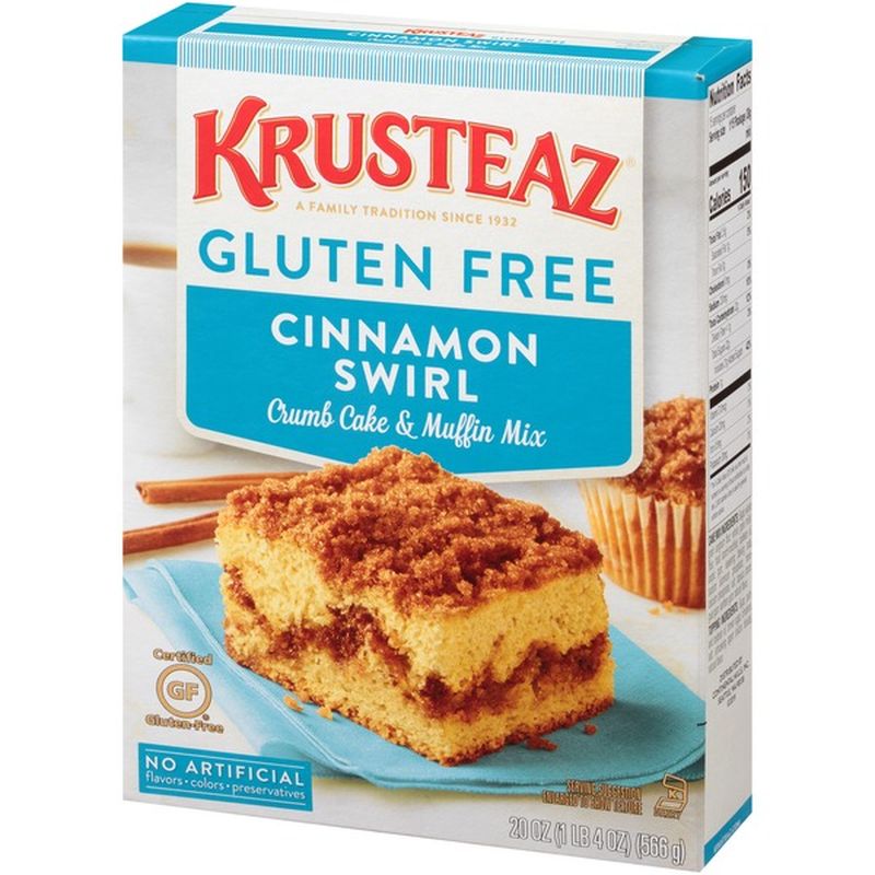 Krusteaz Gluten Free Cinnamon Swirl Crumb Cake Muffin Mix 20 Oz Instacart