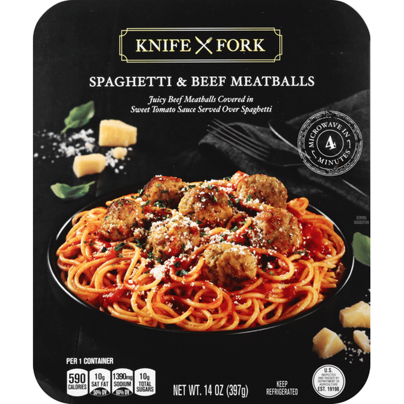 Knife Fork Spaghetti & Beef Meatballs (14 Oz) - Instacart