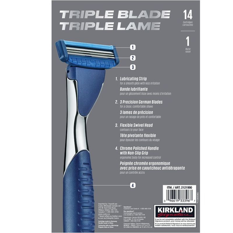Kirkland Signature Triple Blade Razors (14 ct) Instacart