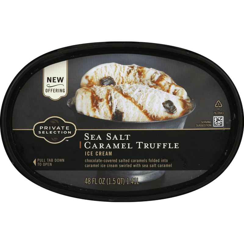 Private Selection Ice Cream, Sea Salt Caramel Truffle (48 oz) Instacart