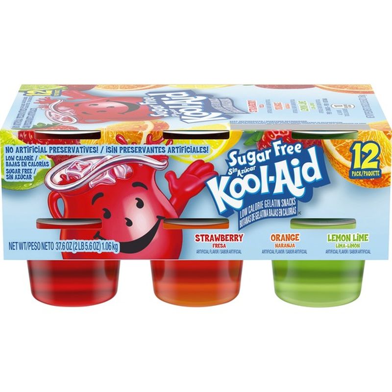 KoolAid Sugar Free Ready To Eat Gelatin Variety Pack (37.6 oz) from