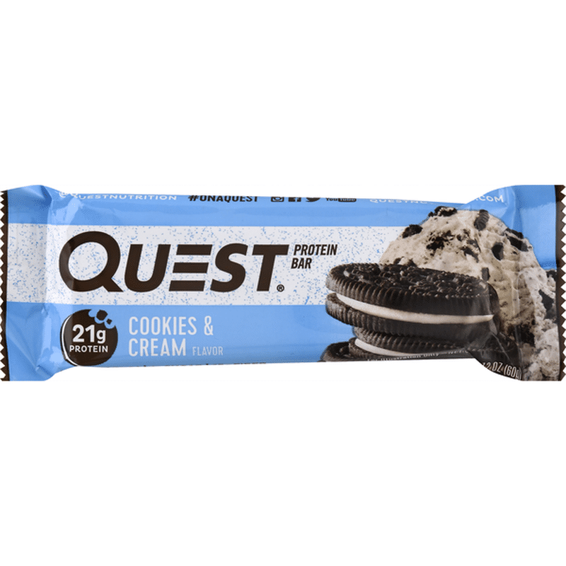 Quest Protein Bar Cookies & Cream Flavor (2.12 oz) Instacart