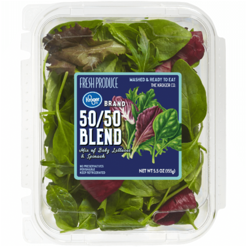 Kroger Fresh Selections 50/50Blend, Baby Spinach & Spring Mix (5.5 oz container) Delivery or